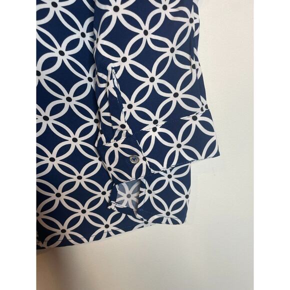 NY Collection Womens Floral Print Button-Up Blouse Long Sleeve Collared Size XL - Picture 5 of 9